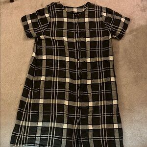 Ace & Jig Black and White Plaid Shortsleeve Dress
